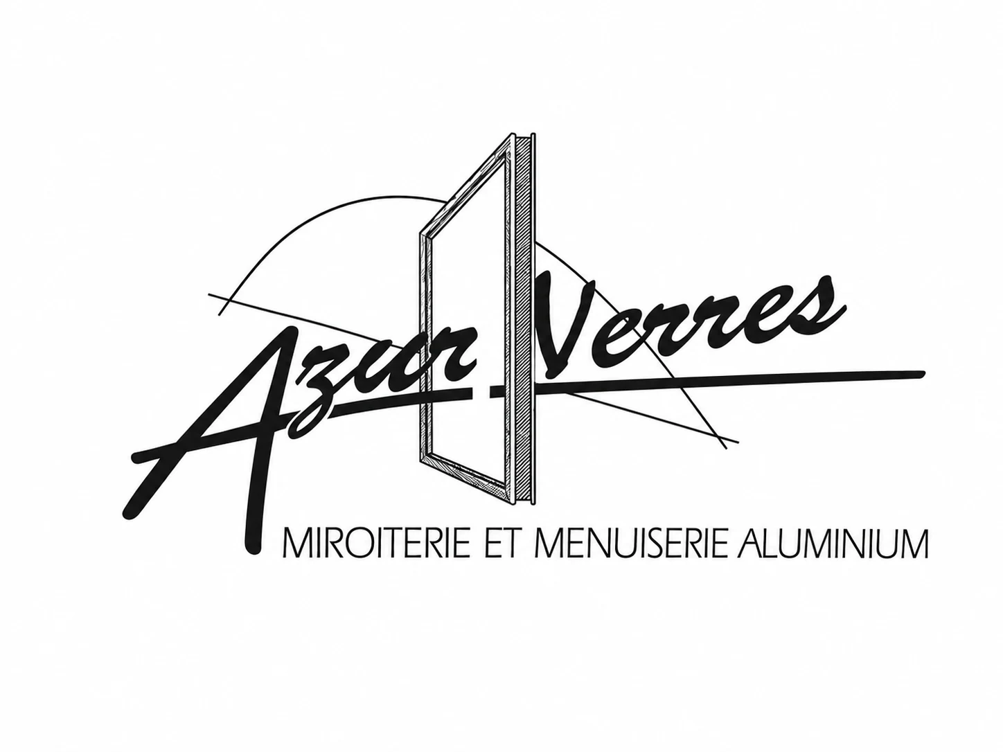 Logo historique Azur Verres — Miroiterie et menuiserie aluminium
