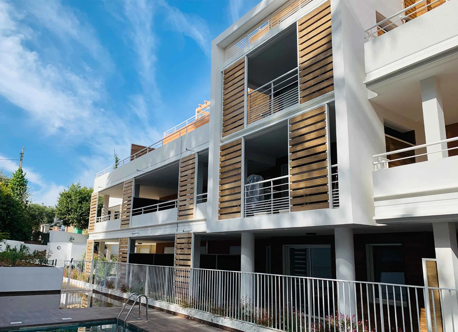 Brise-soleil de résidence