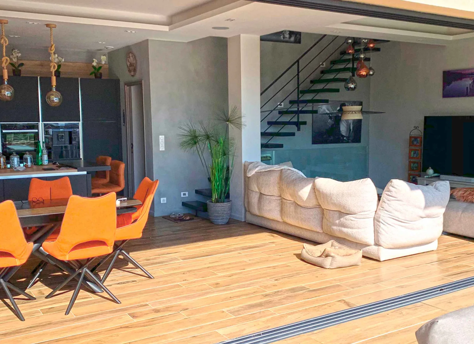 Ouverture vitrée sur terrasse